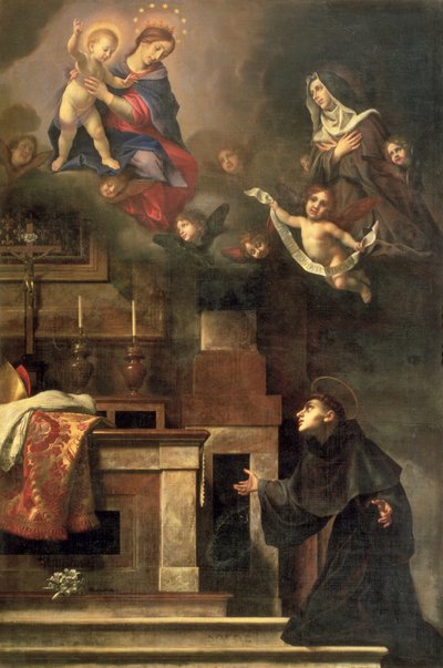 Die Jungfrau erscheint dem hl. Ludwig von Toulouse von Carlo Dolci